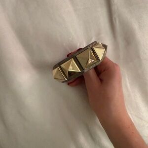 Urban Expressions Gold Pyramid Stud Bracelet